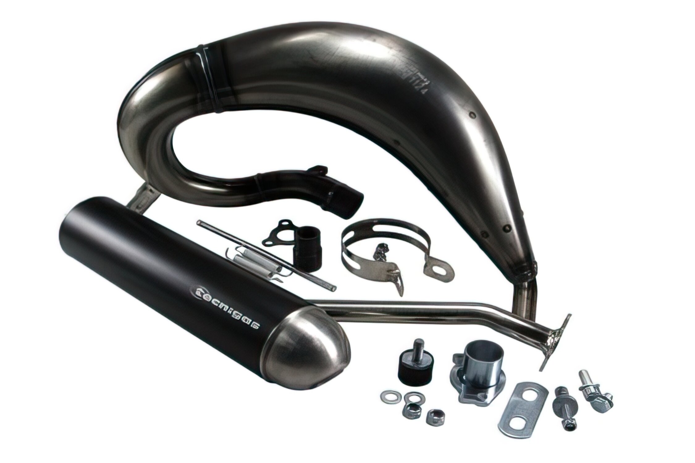 Image of Auspuff Tecnigas E-NOX STEEL Derbi Senda / Aprilia RX / Gilera RCR