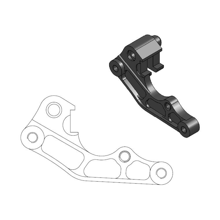Image of Bremssatteladapter Moto Master 260mm YZ / YZF 2000 - 2007