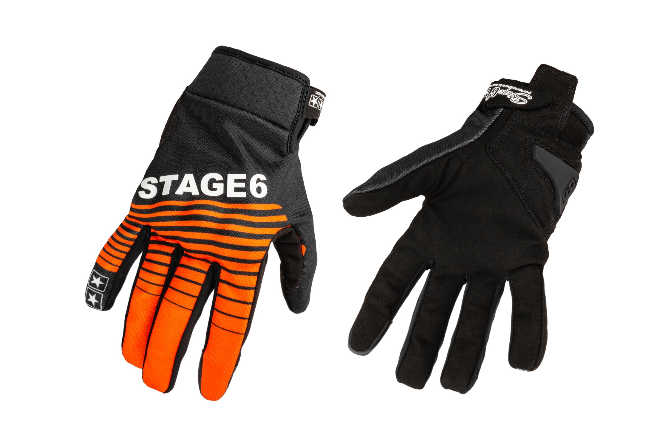Image of Motorrad Handschuhe Stage6 Street Pure Orange / Schwarz L