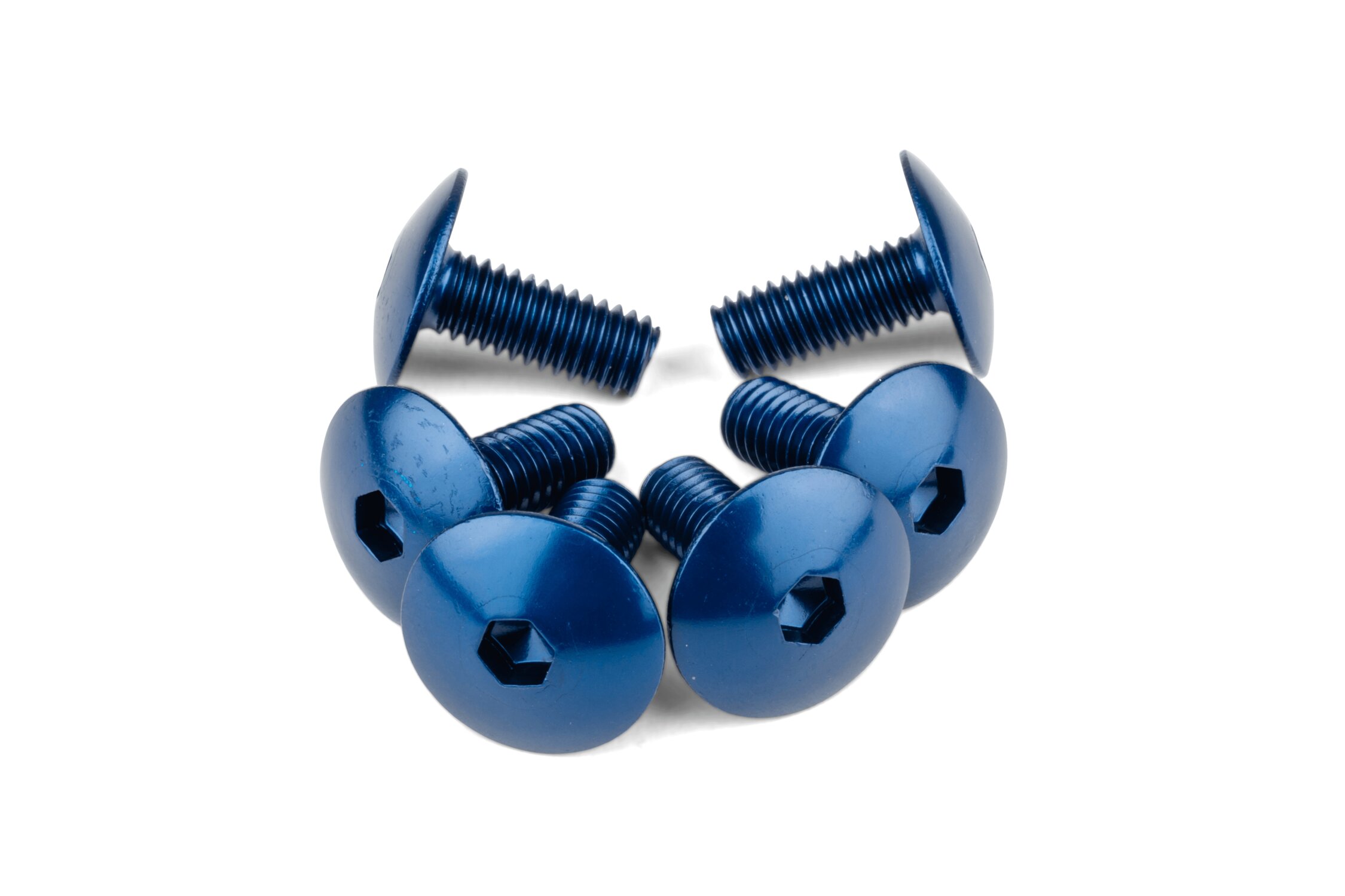 Image of Verkleidungsschrauben Alu M6x15 blau (x6)