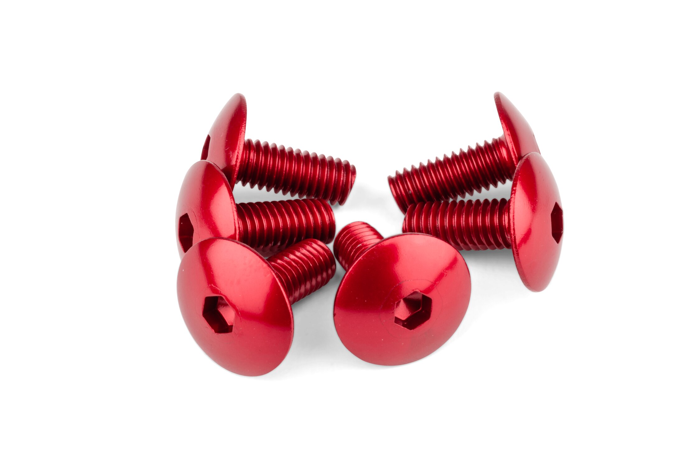Image of Verkleidungsschrauben Alu M6x15 rot (x6)