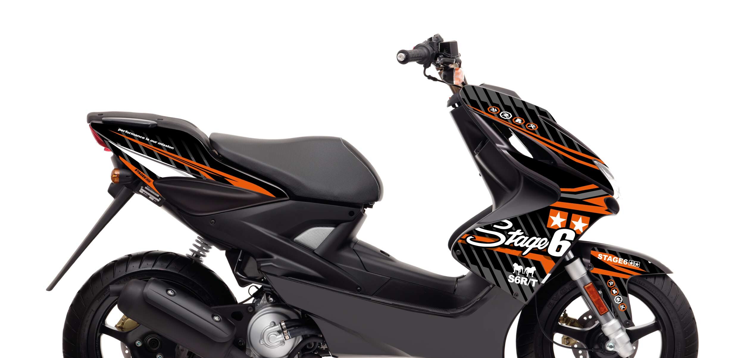 Image of Dekor Kit Yamaha Aerox bis 2013 Stage6 Orange