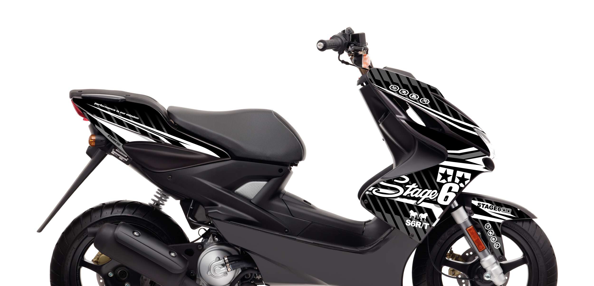 Image of Dekor Kit Yamaha Aerox bis 2013 Stage6 Blanc