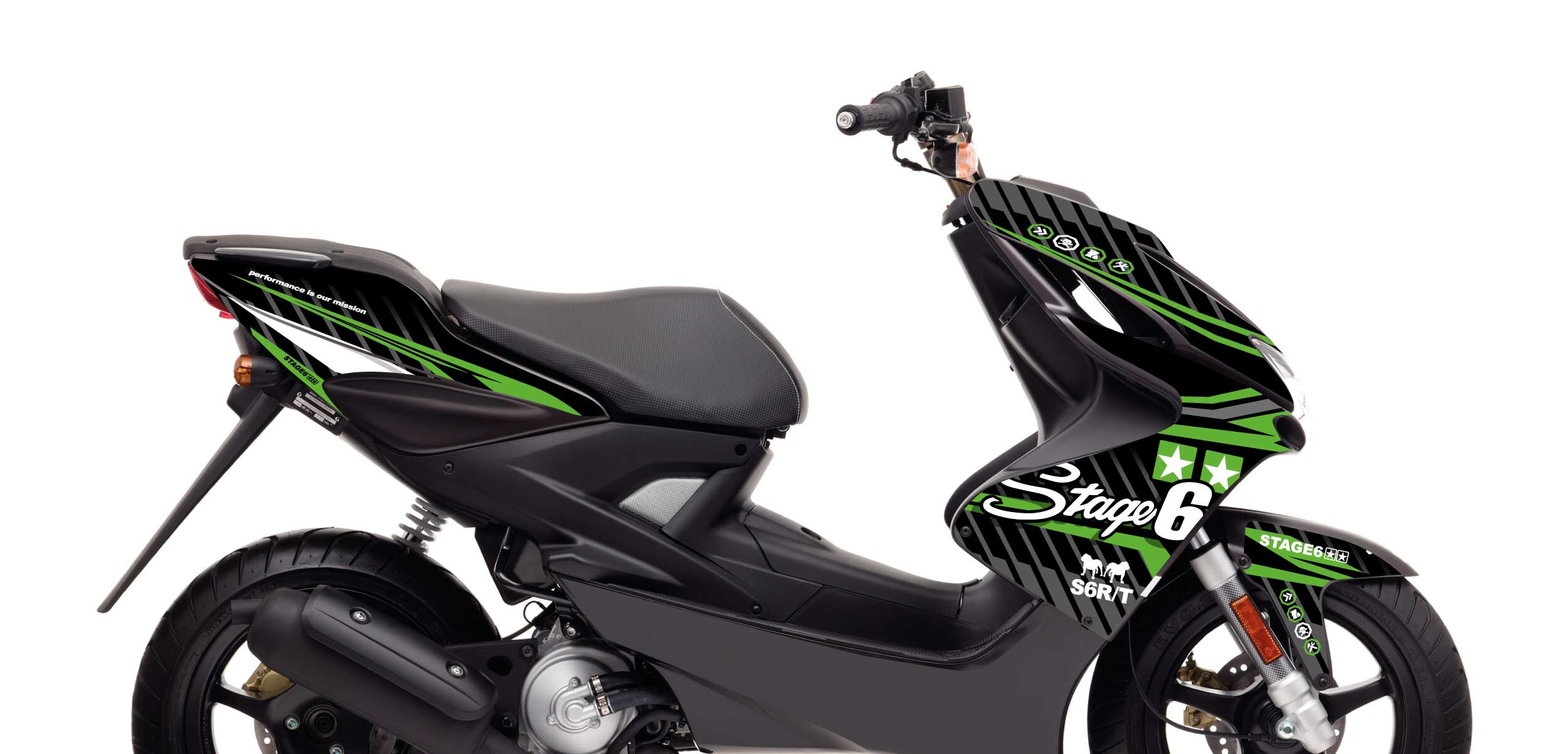 Image of Dekor Kit Yamaha Aerox bis 2013 Stage6 Grün