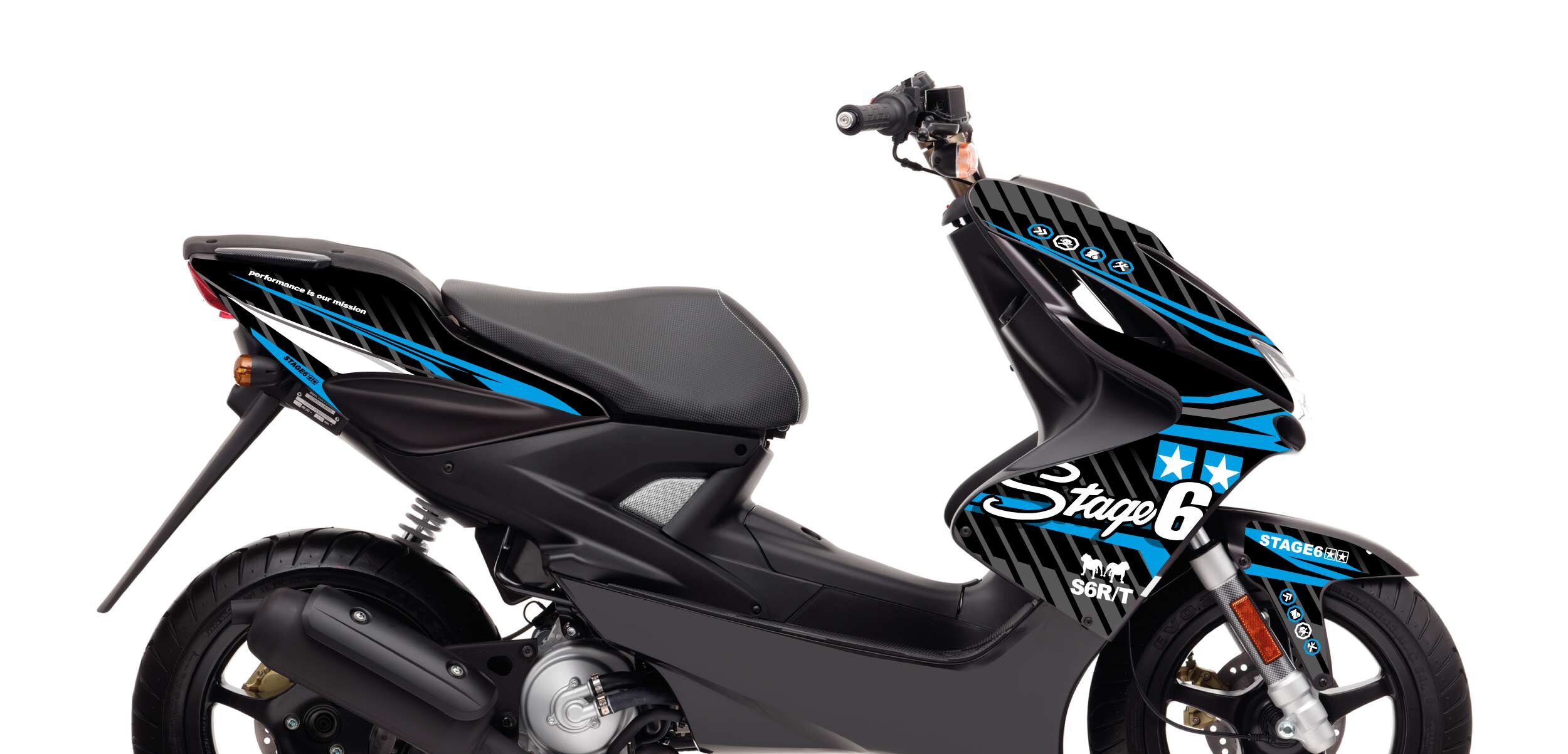 Image of Dekor Kit Yamaha Aerox bis 2013 Stage6 Blau
