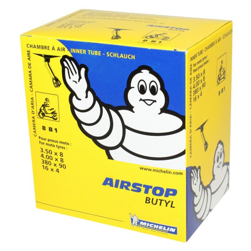 Image of Schlauch 8" 3.50 4.00 Michelin Airstop 8b1 150° Ventil