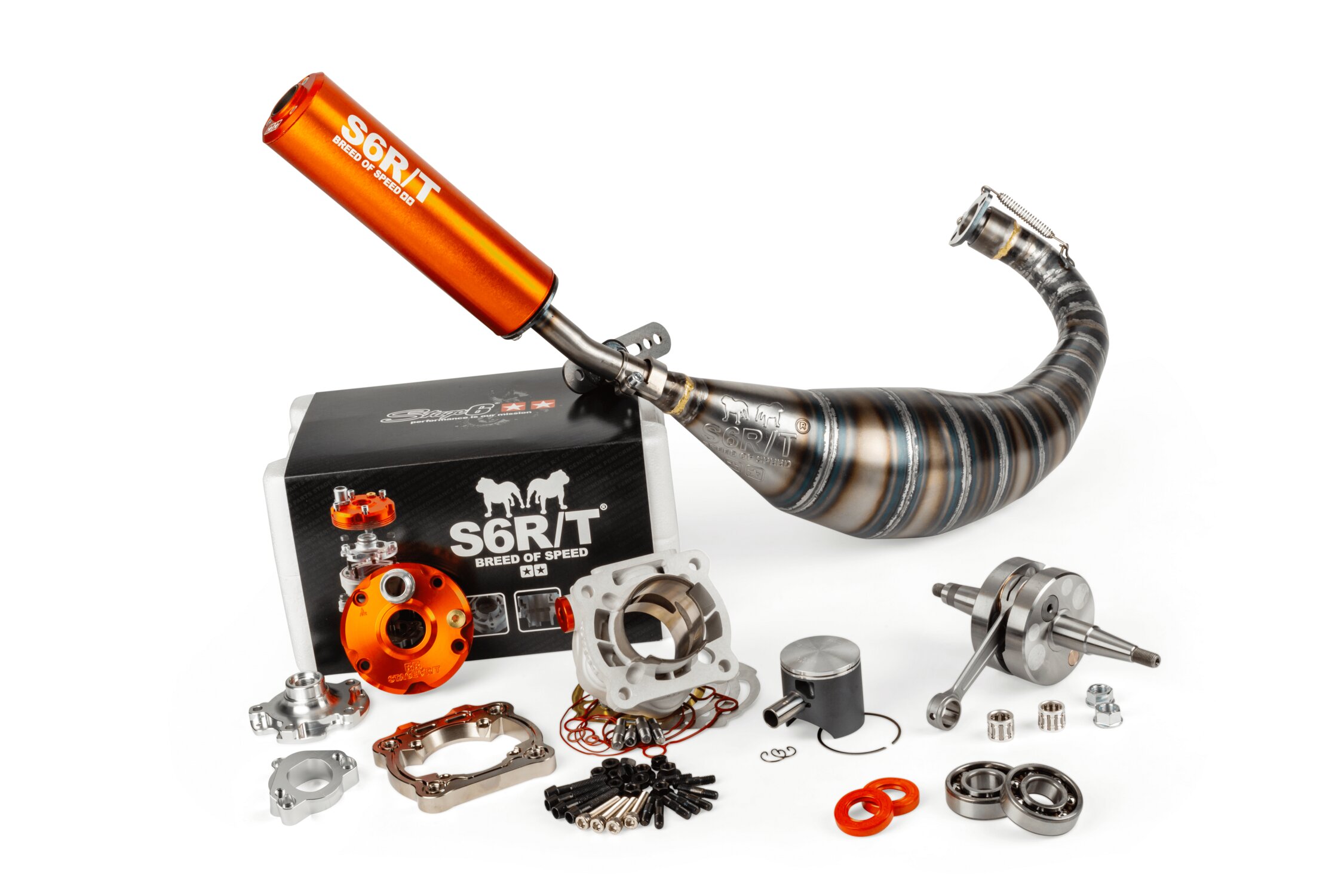 Image of Kit Zylinder - Kurbelwelle - Auspuff Stage6 R/T 95 Derbi
