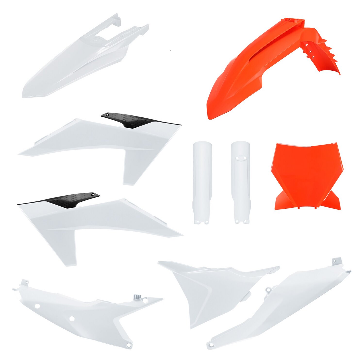 Image of Plastik Kit Polisport KTM SX 125 2023 orange / weiss