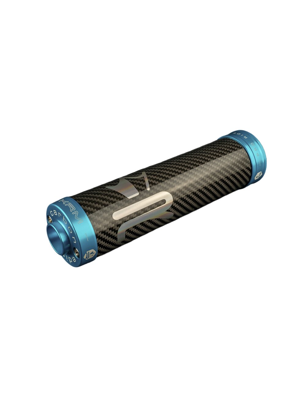 Image of Endschalldämpfer KRM Carbon Hologramm 70-90cc türkis