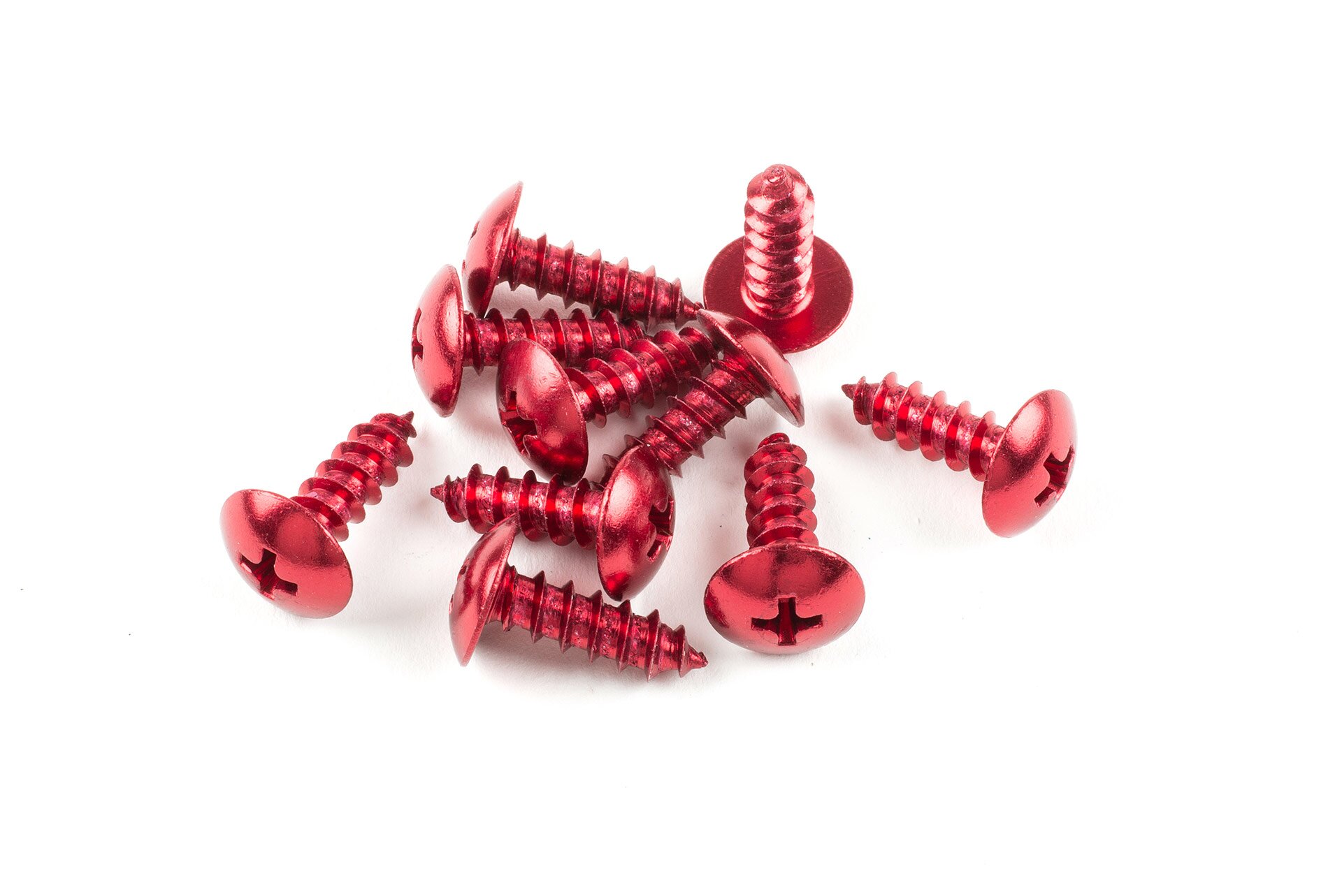 Image of Verkleidungsschrauben Set M5x12 Alu rot (x 10)